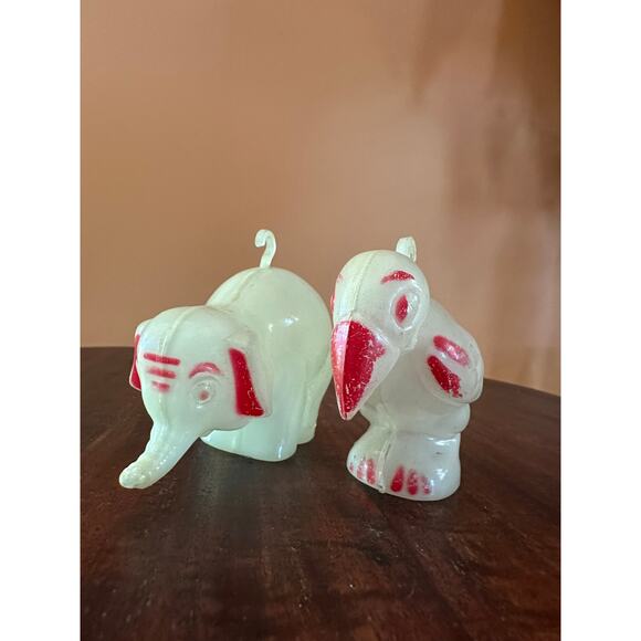 Vintage Rosbro Parrot and Elephant Ornaments Set of 2 - Picture 6 of 7